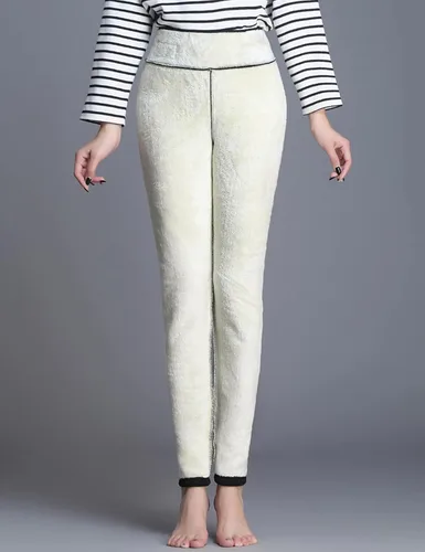 Vista 2 de Yeokou - Pantalones deportivos abrigados de invierno para mujer, con forro de sherpa