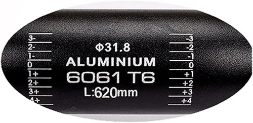 Vista 3 de Manillar MTB de 1.252 in, barras planas de aleación de aluminio, manillar de bicicleta de montaña ligero (color negro)