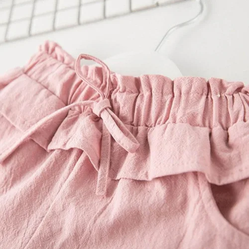 Vista 6 de Moonker Conjunto de ropa de verano para niños pequeños y niñas camiseta bordada pantalones cortos