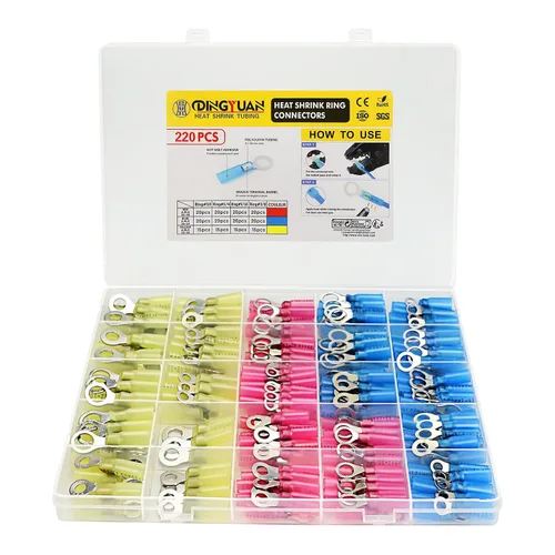 Vista 7 de 50 conectores termorretráctiles a tope, conectores eléctricos a tope para cableado, conectores de cable impermeables para marina, automotriz
