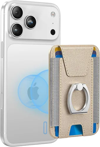 Vista 10 de ExtreLife Cartera Magsafe con agarre, soporte para 6 tarjetas, soporte magnético más fuerte para iPhone 17/16/15/14/13/12, cartera magnética