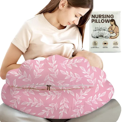 Vista 12 de Almohada de Lactancia PILLANI para Amamantar, Almohada de Pecho con Barrera de Seguridad para Mayor Comodidad, Registro de Bebé, Funda de Algodón