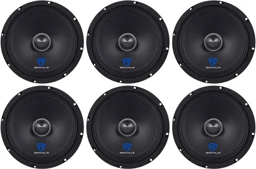 Vista 15 de Rockville RXM64 6.5 "150w 4 ohmios controlador de bajos medios altavoz de audio para coche de rango medio