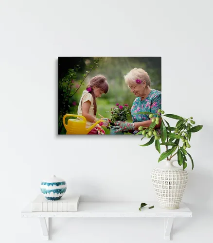 Vista 3 de Impresiones en lienzo personalizadas con tus fotos (lienzo enmarcado de 6 pulgadas de ancho x 8 pulgadas de alto), lienzo de pared personalizado
