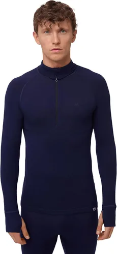 Vista 7 de DANISH ENDURANCE Men's Merino Halfzip Base Layer Shirt Media cremallera negra
