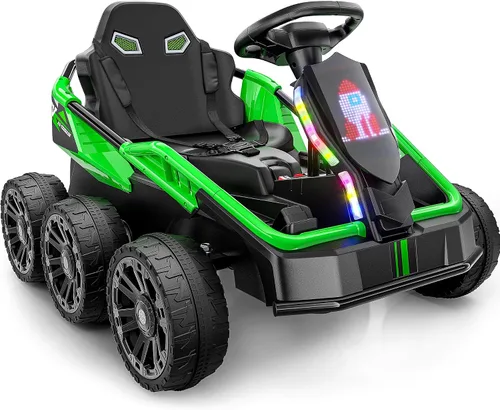 Vista 10 de ANPABO XXL 6 ruedas 24V Ride On Car para niños con control remoto Azul