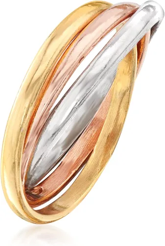 Vista 3 de Ross-Simons Italian Tri-Colored Sterling Silver Rolling Ring