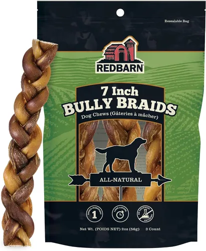 Vista 17 de Redbarn Palos de Bully Trenzados de 5 pulgadas Golosinas para Perros, masticable de 5 pulgadas, caja de 30