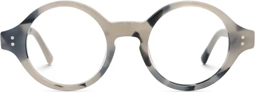 Vista 12 de Zeelool Unisex Retro Acetato Redondo Gafas Marco Con Lente Transparente Giggs FA0249