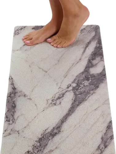 Vista 73 de Enkosi Alfombra de ducha antideslizante Loofah para suelos de ducha, bañera, baños, zonas húmedas, alfombrilla de baño acolchada con agujeros