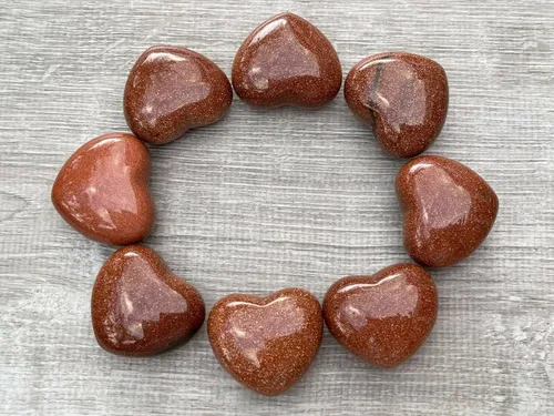 Vista 25 de Corazón hinchado de piedras preciosas al por mayor, corazones hinchados de piedras preciosas pulidas, piedra de palma de cristal, corazón de cristal