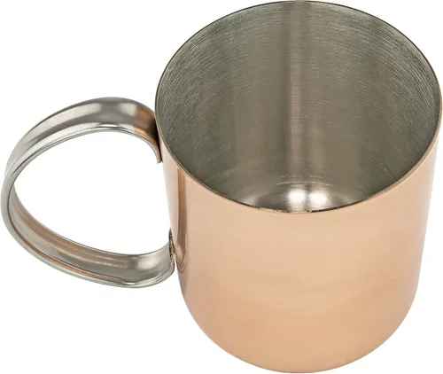 Vista 3 de Southern Homewares Taza Moscow Mule de cobre con forro de acero inoxidable – Juego de tazas de cobre martillado de 16 oz para cócteles – Tazas