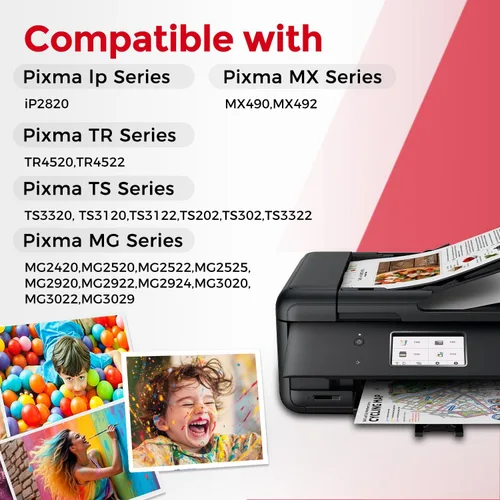 Vista 2 de Ubinki Cartucho de tinta 245XL 246XL (2 negros y 1 color, paquete de 3) compatible con Canon Ink 245 y 246 XL combo para TR4500 MX490 MG2522 MX492