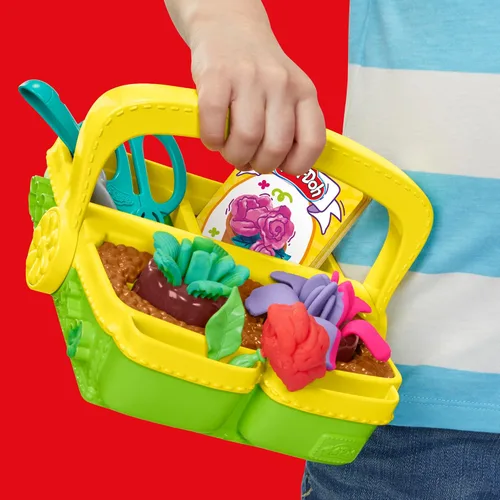 Vista 2 de Play-Doh Juego de juguetes de jardín de flores florecientes, juego de simulación de naturaleza, artes y manualidades para niños, regalos de relleno