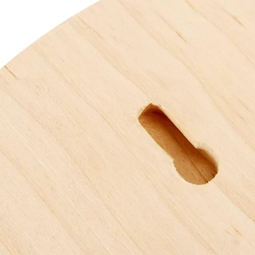 Vista 3 de FUNSUEI Paquete de 3 placas redondas de madera de 12 pulgadas, placa circular de madera sin terminar de 3/4 pulgadas de grosor para proyectos
