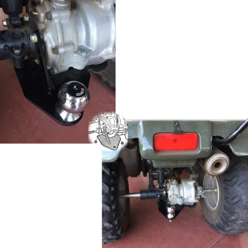 Vista 3 de NIXFACE Enganche de remolque ATV resistente para Honda Recon 250 TRX250 1997-2023 con hardware