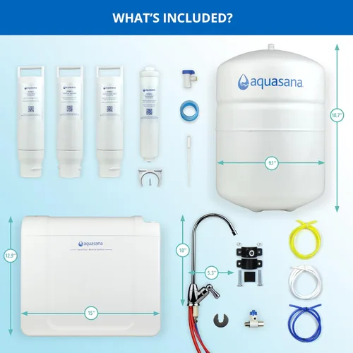Vista 6 de Aquasana Sistema de filtro de agua de ósmosis inversa SmartFlow™ - El RO bajo mostrador de alta eficiencia elimina hasta el 99.99% de 90