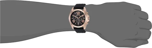 Vista 2 de Michael Kors relojes Bradshaw silicona reloj cronógrafo, talla única , Oro rosaNegro