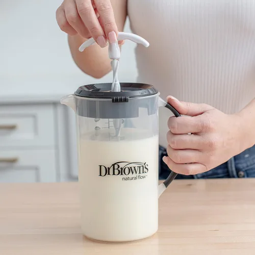 Vista 12 de Dr. Brown's Insta-Prep Dispensador de agua tibia con jarra de mezcla de fórmula para bebés, 36 onzas, color negro