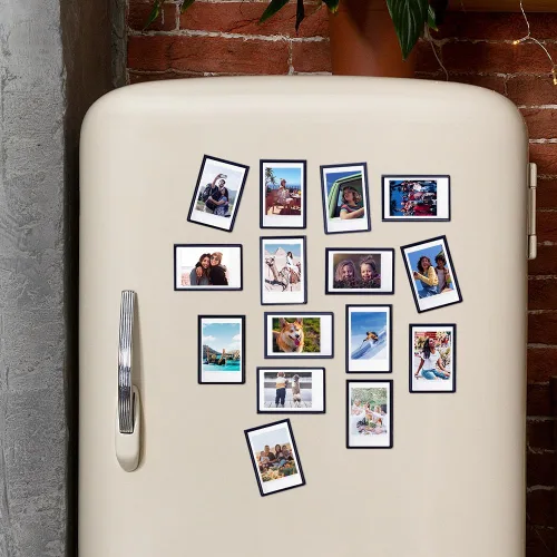 Vista 5 de Orga'Neat - Marco de fotos magnético de 2 x 3 para refrigerador de Fujifilm Instax Mini película instantánea, marcos magnéticos para nevera, pequeño
