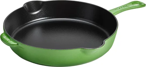 Vista 15 de STAUB Sartén tradicional de hierro fundido de 11 pulgadas - Albahaca