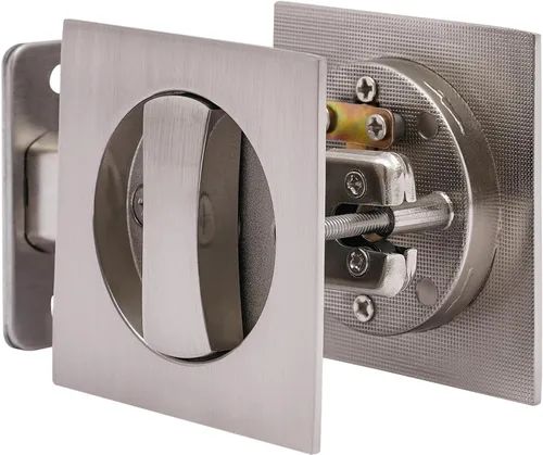 Vista 6 de Juego de 2 candados ocultos de acero cromado resistente para puerta de seguridad, garaje, cobertizo, furgoneta