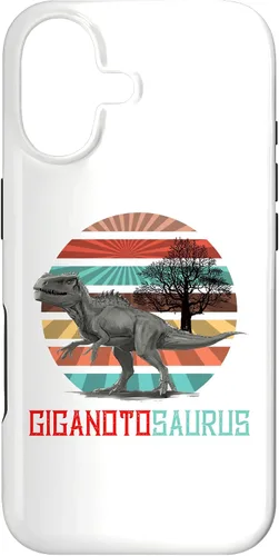 Vista 32 de Funda para iPhone 11 Pro Max Giganotosaurus Retro T rex dinosaurio prehistórico para el Día del Padre