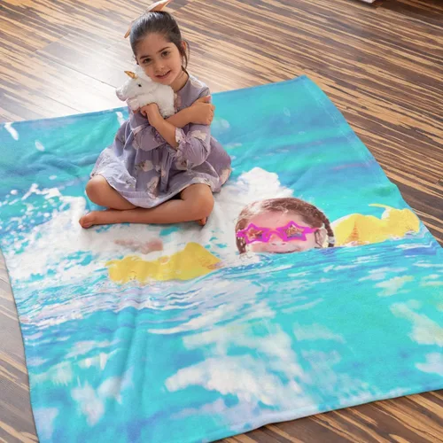 Vista 5 de CanvasChamp Manta de forro polar, personaliza mantas de forro polar, imprime tu foto en una manta, tamaño Queen - 50 x 60 pulgadas