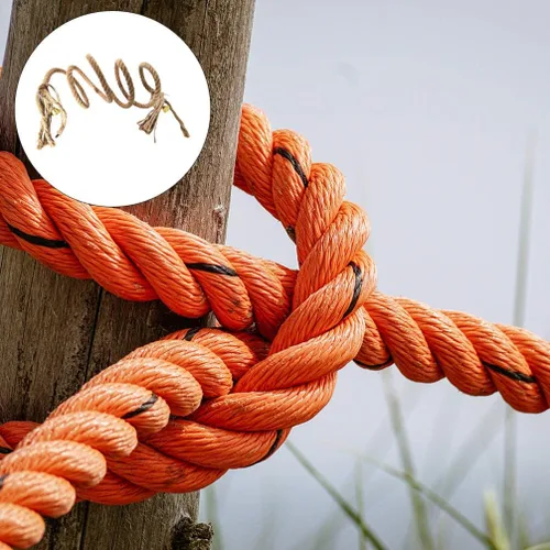 Vista 8 de POPETPOP Cuerda de loro Perca Cuerda de cáñamo Bungee Bird Juguete Jaula de loro Juguete para Conure (L)