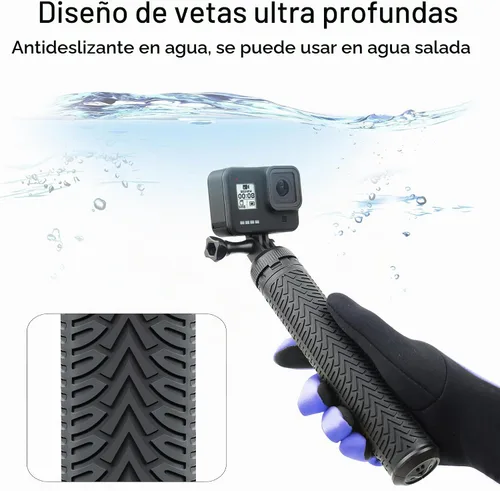 Vista 2 de GEPULY Palillo subacuático de aluminio del selfie del trípode impermeable 71 cm