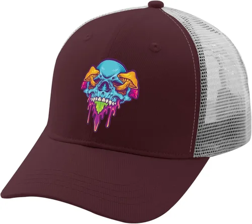 Vista 2 de devor Hat Psychedelic Skull Magic Mushroom Baseball Cap, Funny Dad Hats for Women