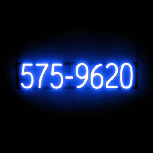 Vista 15 de SpellBrite Letrero de número de teléfono con 10 dígitos Letrero relacionado con el número de teléfono con aspecto de neón, fuente de luz LED roja