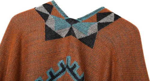 Vista 4 de Urban CoCo - Chal para envolver o capa para mujer, estampada, con borla.