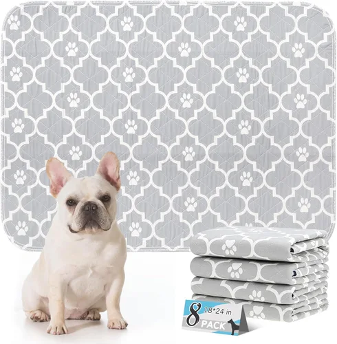 Vista 10 de Almohadillas lavables para orina de perros, 18 x 24 pulgadas, 2 unidades, almohadilla de parto para entrenamiento de cachorros, protector de suelo