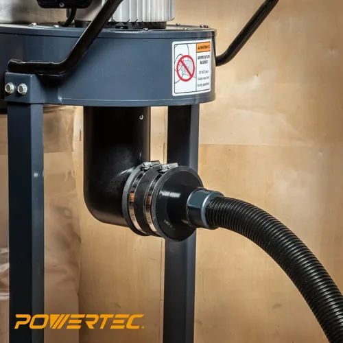 Vista 7 de POWERTEC 70104 Reductor de manguera de 4 a 2-1/2 pulgadas, accesorios de recolección de polvo para ventilación de secadora y conexión de aspiración
