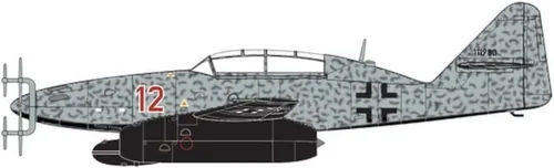 Vista 11 de Airfix Messerschmitt Me 262B-1a 1:72 Kit de modelo de plástico para aviones militares A04062