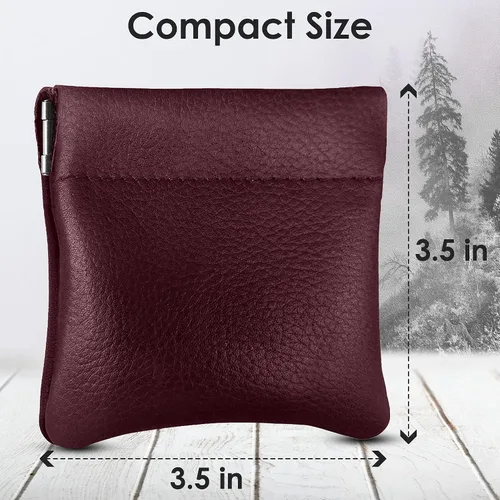 Vista 16 de Monedero clásico a presión, de cuero, para hombre de Nabobb, negro