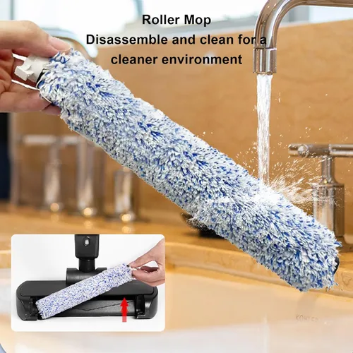 Vista 7 de Sorandy Trapeador de vacío inalámbrico, aspiradora eléctrica automática en seco y húmedo con función propia y contenedor de polvo de 16.9 fl oz