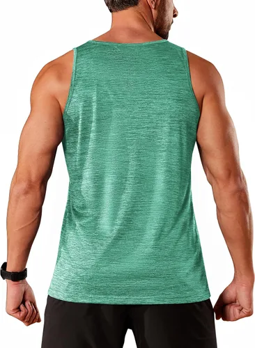 Vista 3 de TACVASEN Camisetas sin mangas para hombre, de secado rápido, sin mangas, para entrenamiento, musculación, fisicoculturismo, gimnasio, rendimiento