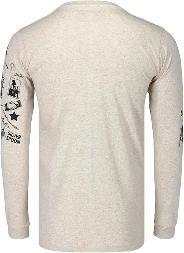 Vista 3 de Noonew Camiseta de manga larga para mujer diseño de Harry Tattoos cuello redondo