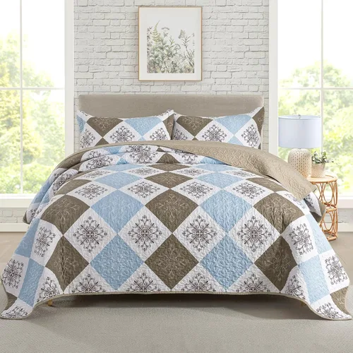 Vista 30 de Travan Juegos de Edredón de 2 Piezas Twin con Sham, Ropa de Cama de Gran Tamaño, Colcha Reversible, Juego de Cubrecama Suave, Tamaño Twin