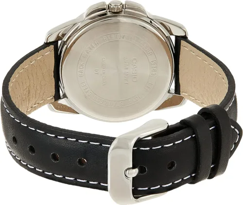 Vista 2 de Casio LTP1314L-8AV Reloj de cuarzo de cuero negro con esfera negra para mujer