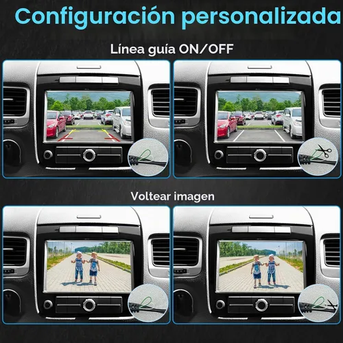 Vista 7 de Cámara de respaldo HD 1080P para automóviles, visión nocturna, gran angular de 170°, impermeable, fácil instalación, imagen clara para camiones