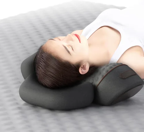 Vista 6 de Masajeador de tracción de almohada 2025 nuevo para joroba cervical - Almohada cervical 3 en 1 con terapia de calor, espuma viscoelástica para alivio