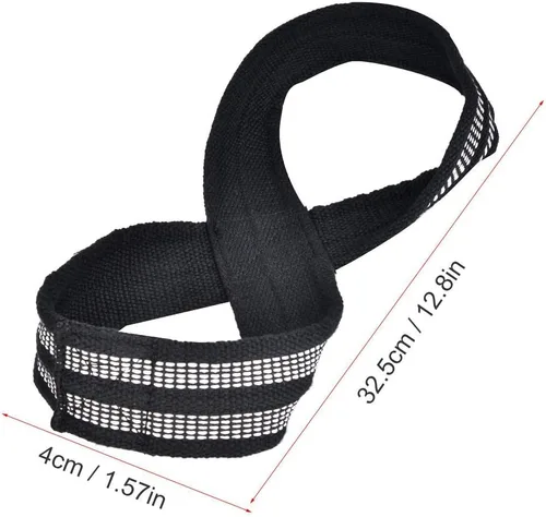 Vista 5 de Correas de elevación, 1 par de correas de levantamiento de pesas, 8 correas de levantamiento de pesas, correas de muñeca para levantamiento