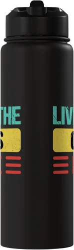 Vista 2 de Gris Name Stainless Steel Insulated Water Bottle Black