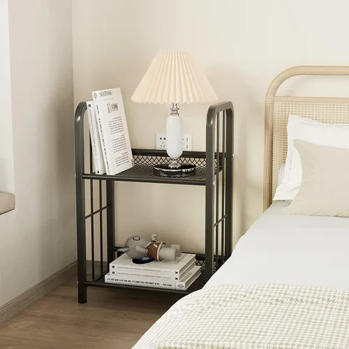 Vista 9 de Estantería de almacenamiento con estante, estuche independiente para sala de estar, dormitorio, cocina, resistente al óxido, fácil de montar