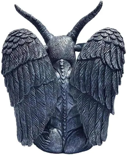 Vista 3 de Kreepsville 666 Salero y pimentero de cabeza de cabra Baphomet