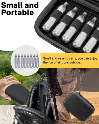 Vista 5 de Estuche de almacenamiento de cartuchos CO2 RAIACE compatible con Crosman 丨Umarexss丨Leland de 12 gramos y 8 gramos.