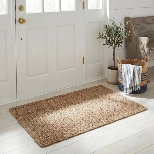 Vista 31 de SAFAVIEH Alfombra 2x3 - Colección de fibra natural - Marrón, yute hecho a mano, estilo granja, textura gruesa de pelo grueso (NF447D)